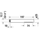 Casa si Gradina - Sanitare - Cazi si cabine de dus - Coloane si seturi de dus - Para dus Duravit UV0640001046, 25 mm, 197 mm, 1 functii, 1/2 racord, sistem anticalcar, universal, Negru - Infinity.ro