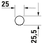 Casa si Gradina - Sanitare - Cazi si cabine de dus - Coloane si seturi de dus - Para dus Duravit UV0640001046, 25 mm, 197 mm, 1 functii, 1/2 racord, sistem anticalcar, universal, Negru - Infinity.ro