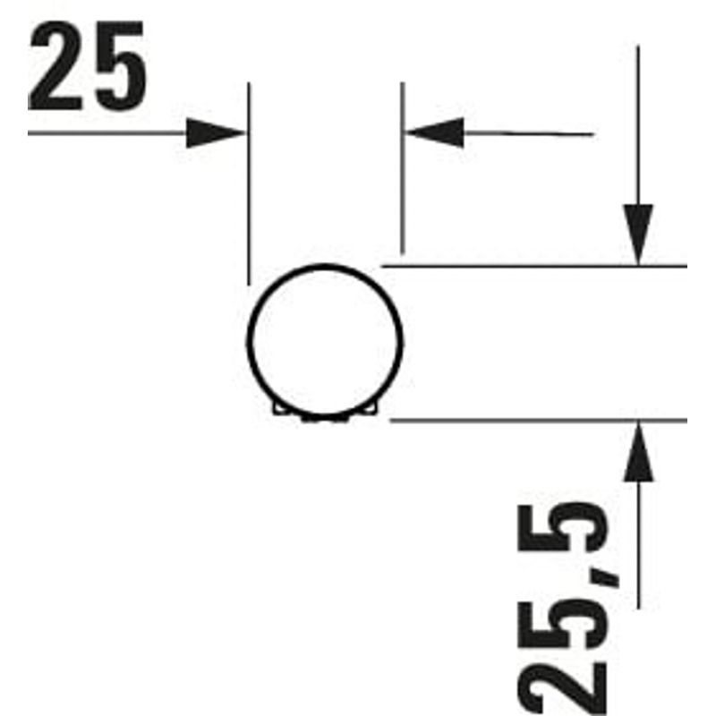 Casa si Gradina - Sanitare - Cazi si cabine de dus - Coloane si seturi de dus - Para dus Duravit UV0640001046, 25 mm, 197 mm, 1 functii, 1/2 racord, sistem anticalcar, universal, Negru - Infinity.ro