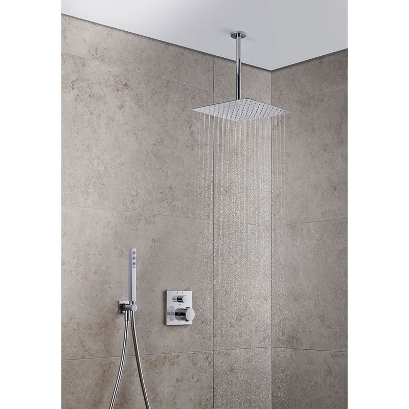 Casa si Gradina - Sanitare - Cazi si cabine de dus - Coloane si seturi de dus - Para dus Duravit UV0642002010, 22 mm, 222 mm, 1 functii, 1/2 racord, sistem anticalcar, universal, Crom - Infinity.ro