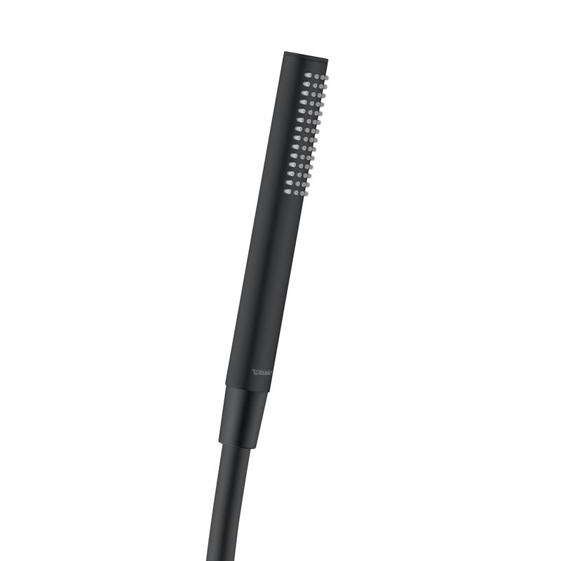 Casa si Gradina - Sanitare - Cazi si cabine de dus - Coloane si seturi de dus - Para dus Duravit UV0640001046, 25 mm, 197 mm, 1 functii, 1/2 racord, sistem anticalcar, universal, Negru - Infinity.ro