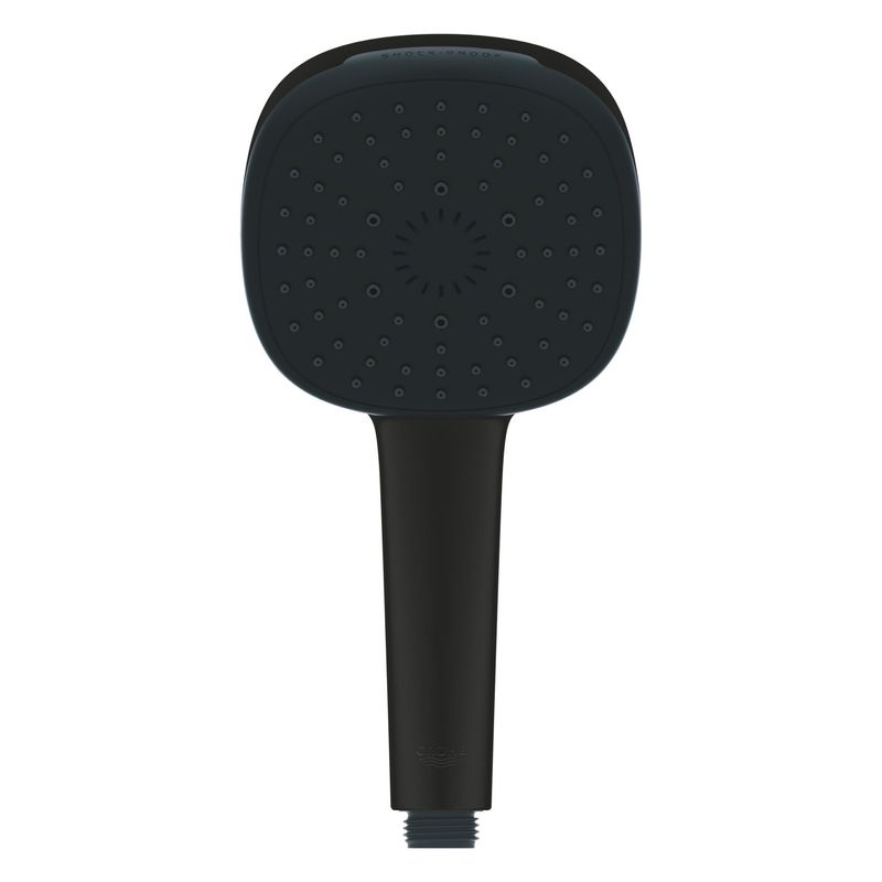 Casa si Gradina - Sanitare - Cazi si cabine de dus - Coloane si seturi de dus - Para dus Grohe 260922431, 110 mm, 7.4 l/min, 240 mm, 3 functii, 1/2 racord, sistem anticalcar, Negru - Infinity.ro