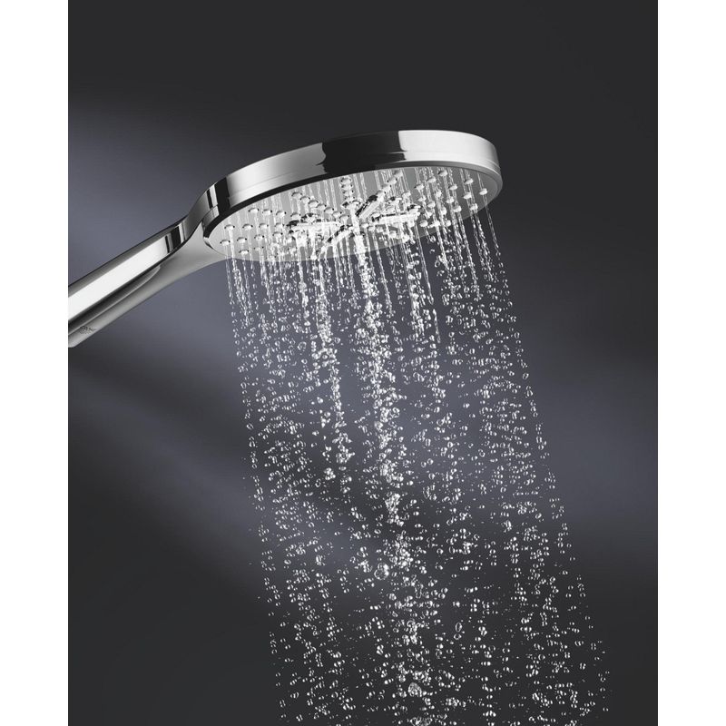 Casa si Gradina - Sanitare - Cazi si cabine de dus - Coloane si seturi de dus - Para dus Grohe 26590000, 150 mm, 263 mm, 3 functii, 1/2 racord, sistem anticalcar, universal, abs, Crom - Infinity.ro