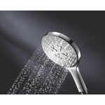 Casa si Gradina - Sanitare - Cazi si cabine de dus - Coloane si seturi de dus - Para dus Grohe 26590000, 150 mm, 263 mm, 3 functii, 1/2 racord, sistem anticalcar, universal, abs, Crom - Infinity.ro