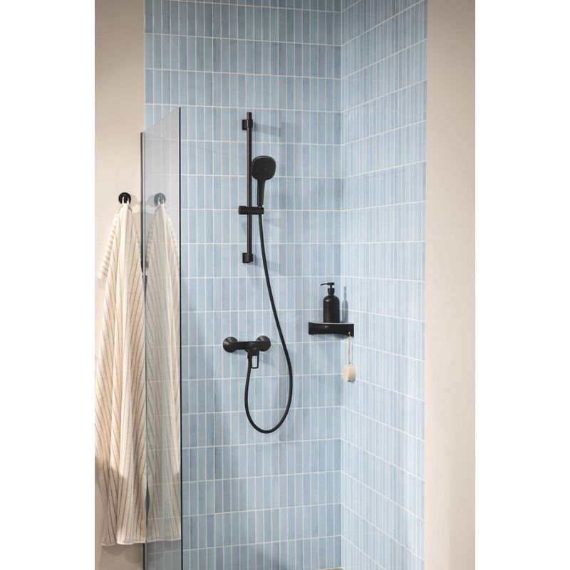 Casa si Gradina - Sanitare - Cazi si cabine de dus - Coloane si seturi de dus - Para dus Grohe 260922431, 110 mm, 7.4 l/min, 240 mm, 3 functii, 1/2 racord, sistem anticalcar, Negru - Infinity.ro