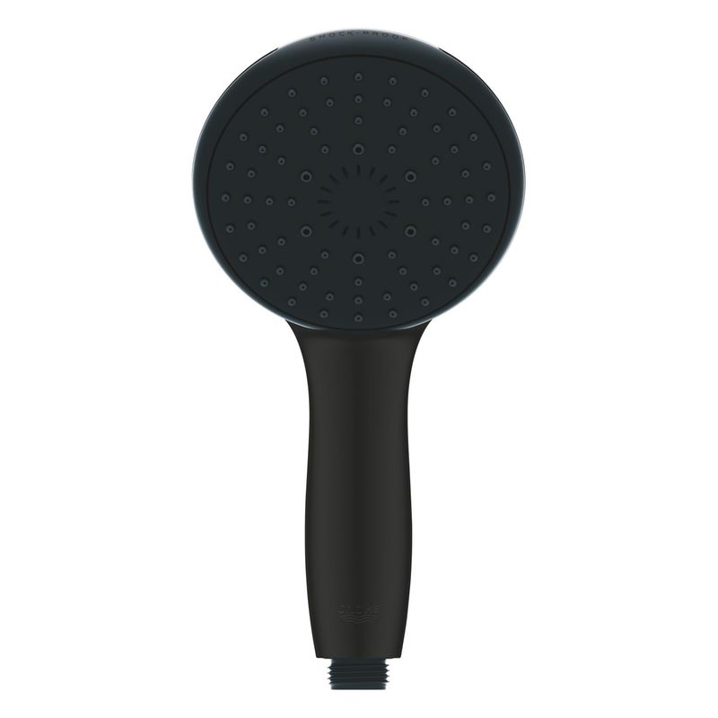 Casa si Gradina - Sanitare - Cazi si cabine de dus - Coloane si seturi de dus - Para dus Grohe 260312431, 110 mm, 7.4 l/min, 240 mm, 3 functii, 1/2 racord, sistem anticalcar, Negru - Infinity.ro
