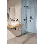 Casa si Gradina - Sanitare - Cazi si cabine de dus - Coloane si seturi de dus - Para dus Grohe 260312431, 110 mm, 7.4 l/min, 240 mm, 3 functii, 1/2 racord, sistem anticalcar, Negru - Infinity.ro
