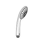 Casa si Gradina - Sanitare - Cazi si cabine de dus - Coloane si seturi de dus - Para dus Grohe 273192430, 110 mm, 16.6 l/min, 238 mm, 3 functii, 1/2 racord, sistem anticalcar, Negru - Infinity.ro