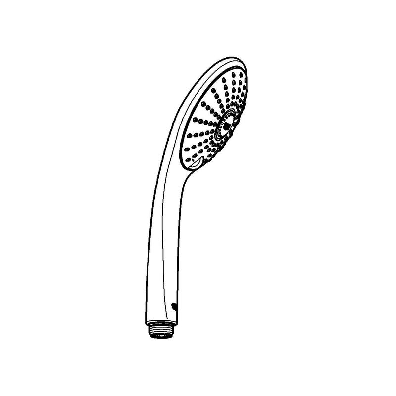 Casa si Gradina - Sanitare - Cazi si cabine de dus - Coloane si seturi de dus - Para dus Grohe 273192430, 110 mm, 16.6 l/min, 238 mm, 3 functii, 1/2 racord, sistem anticalcar, Negru - Infinity.ro
