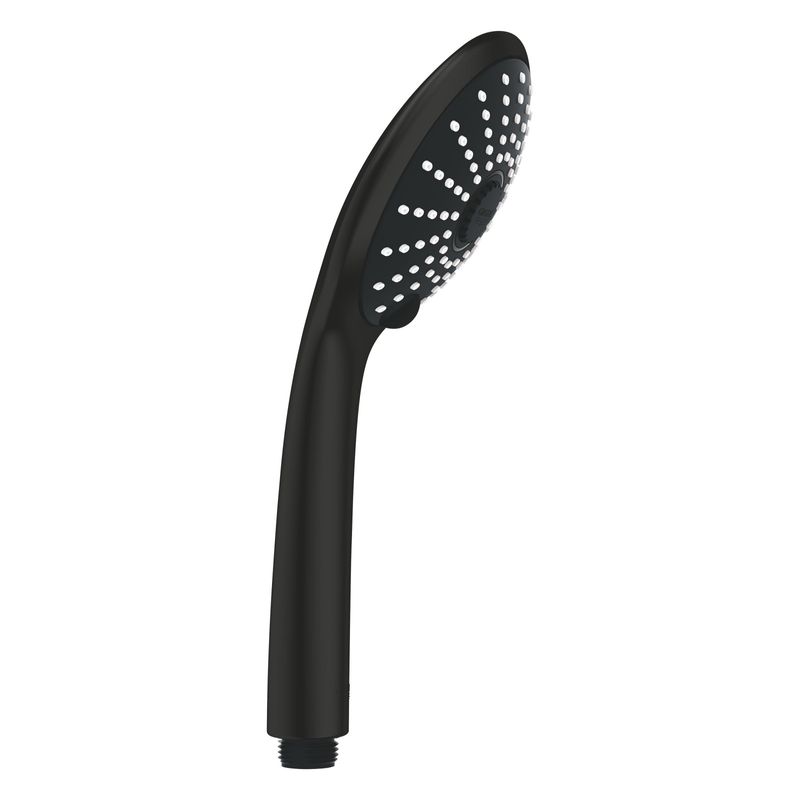 Casa si Gradina - Sanitare - Cazi si cabine de dus - Coloane si seturi de dus - Para dus Grohe 273192430, 110 mm, 16.6 l/min, 238 mm, 3 functii, 1/2 racord, sistem anticalcar, Negru - Infinity.ro