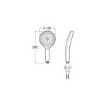 Casa si Gradina - Sanitare - Cazi si cabine de dus - Coloane si seturi de dus - Para dus Roca A5B8114C00, 130 mm, 262 mm, 3 functii, 1/2 racord, sistem anticalcar, universal, abs, Crom - Infinity.ro