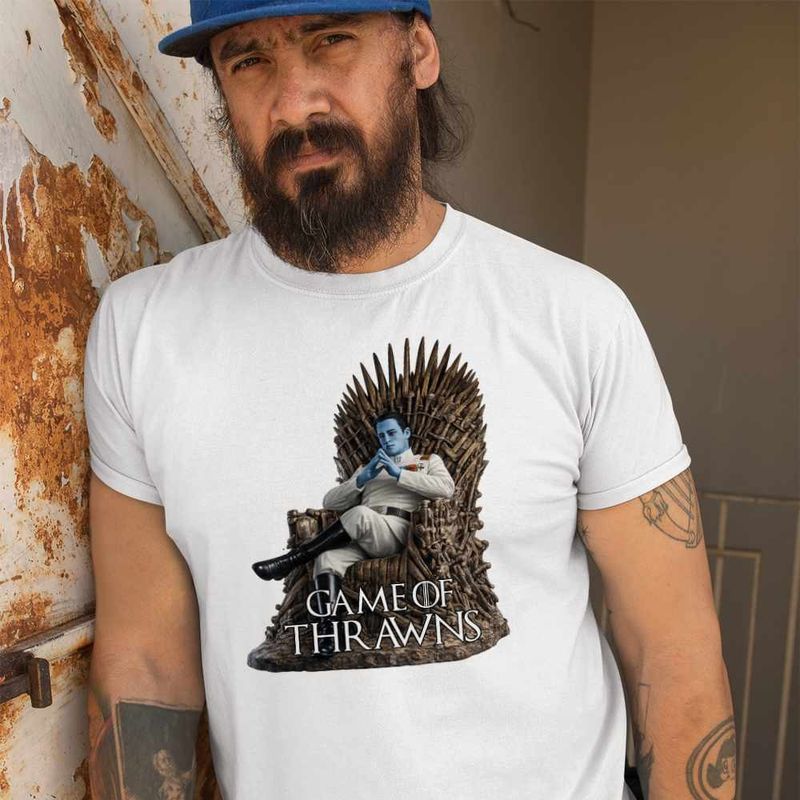 Fashion, accesorii si bijuterii - Barbati - Imbracaminte - Tricouri si bluze barbati - Tricou Barbati Game of Thrawns Admiral Thrawn Star Wars, alb, marime 2XL - Infinity.ro