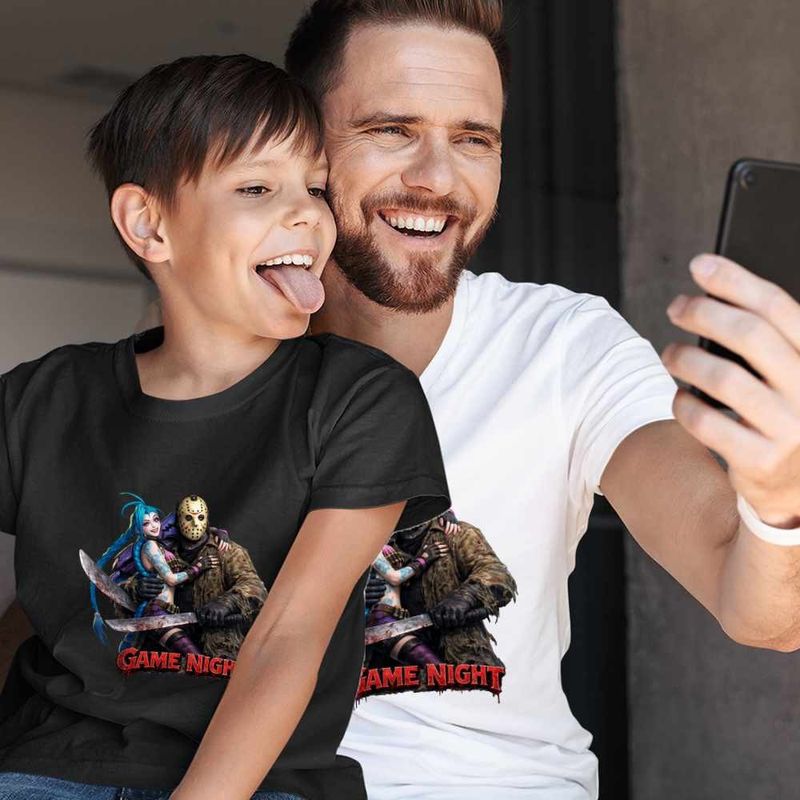 Fashion, accesorii si bijuterii - Barbati - Imbracaminte - Tricouri si bluze barbati - Tricou Barbati Jinx Jason Voorhees Arcane Runeterra, negru, marime M - Infinity.ro