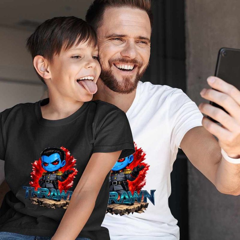 Fashion, accesorii si bijuterii - Barbati - Imbracaminte - Tricouri si bluze barbati - Tricou Barbati Star Wars Thrawn Grand Admiral Chibi, negru, marime 2XL - Infinity.ro