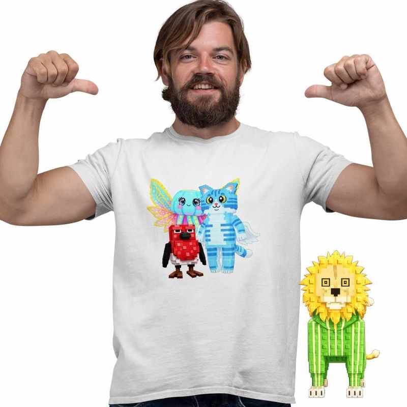 Fashion, accesorii si bijuterii - Barbati - Imbracaminte - Tricouri si bluze barbati - Tricou Barbati Steal Brainrot Penguino Roblox Meme, alb, marime 2XL - Infinity.ro