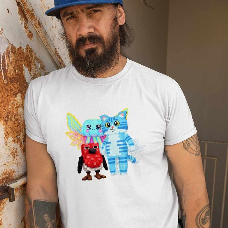 Fashion, accesorii si bijuterii - Barbati - Imbracaminte - Tricouri si bluze barbati - Tricou Barbati Steal Brainrot Penguino Roblox Meme, alb, marime 2XL - Infinity.ro
