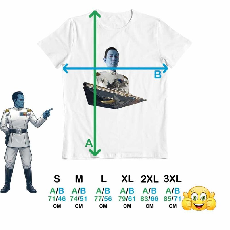 Fashion, accesorii si bijuterii - Barbati - Imbracaminte - Tricouri si bluze barbati - Tricou Barbati Thrawn Imperial Star Wars Destroyer Grand Admiral, alb, marime S - Infinity.ro