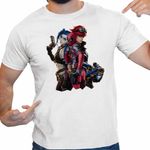 Fashion, accesorii si bijuterii - Barbati - Imbracaminte - Tricouri si bluze barbati - Tricou Barbati Jinx Vi Deadpool Arcane Runeterra, alb, marime S - Infinity.ro