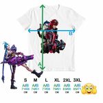 Fashion, accesorii si bijuterii - Barbati - Imbracaminte - Tricouri si bluze barbati - Tricou Barbati Jinx Vi Deadpool Arcane Runeterra, alb, marime S - Infinity.ro