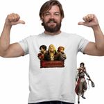 Fashion, accesorii si bijuterii - Barbati - Imbracaminte - Tricouri si bluze barbati - Tricou Barbati Castlevania Trevor Alucard Sypha, alb, marime M - Infinity.ro