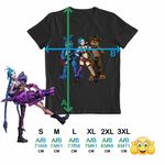 Fashion, accesorii si bijuterii - Barbati - Imbracaminte - Tricouri si bluze barbati - Tricou Barbati Jinx Fnaf Arcane Fredy Runeterra, negru, marime S - Infinity.ro