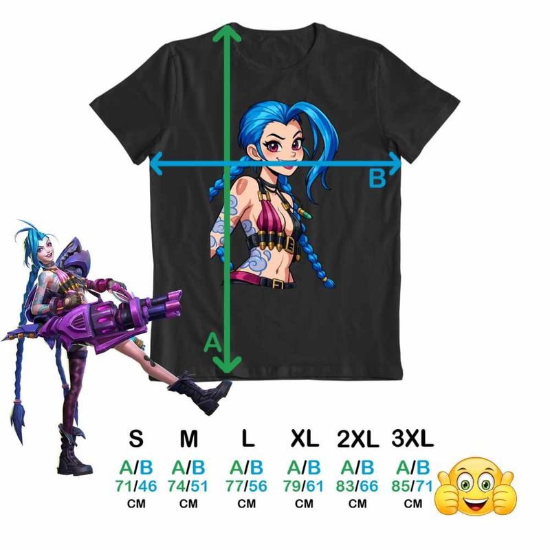 Fashion, accesorii si bijuterii - Barbati - Imbracaminte - Tricouri si bluze barbati - Tricou Barbati Jinx Arcane Runeterra, negru, marime S - Infinity.ro