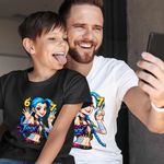 Fashion, accesorii si bijuterii - Barbati - Imbracaminte - Tricouri si bluze barbati - Tricou Barbati Jinx Six Seven Arcane Runeterra, negru, marime XL - Infinity.ro