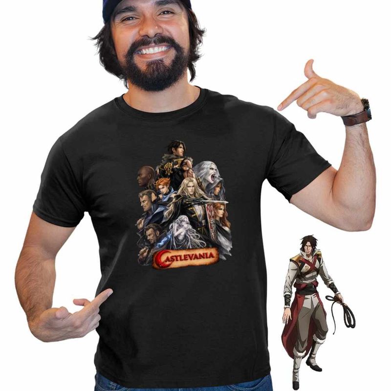 Fashion, accesorii si bijuterii - Barbati - Imbracaminte - Tricouri si bluze barbati - Tricou Barbati Castlevania Vampire Hunters, negru, marime L - Infinity.ro