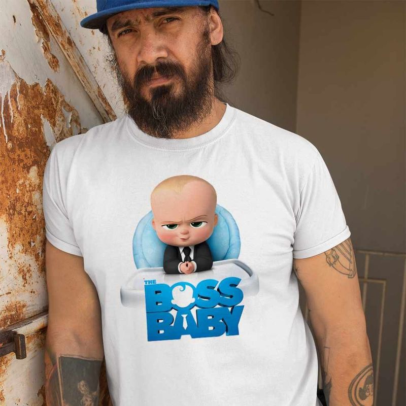 Fashion, accesorii si bijuterii - Barbati - Imbracaminte - Tricouri si bluze barbati - Tricou Barbati Boss Baby CEO Leader, alb, marime L - Infinity.ro