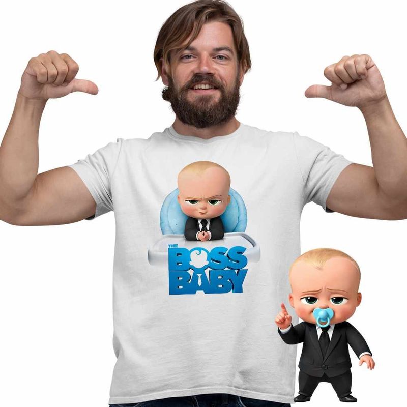 Fashion, accesorii si bijuterii - Barbati - Imbracaminte - Tricouri si bluze barbati - Tricou Barbati Boss Baby CEO Leader, alb, marime L - Infinity.ro
