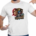 Fashion, accesorii si bijuterii - Barbati - Imbracaminte - Tricouri si bluze barbati - Tricou Barbati Runeterra Jinx Vi Arcane, alb, marime 2XL - Infinity.ro