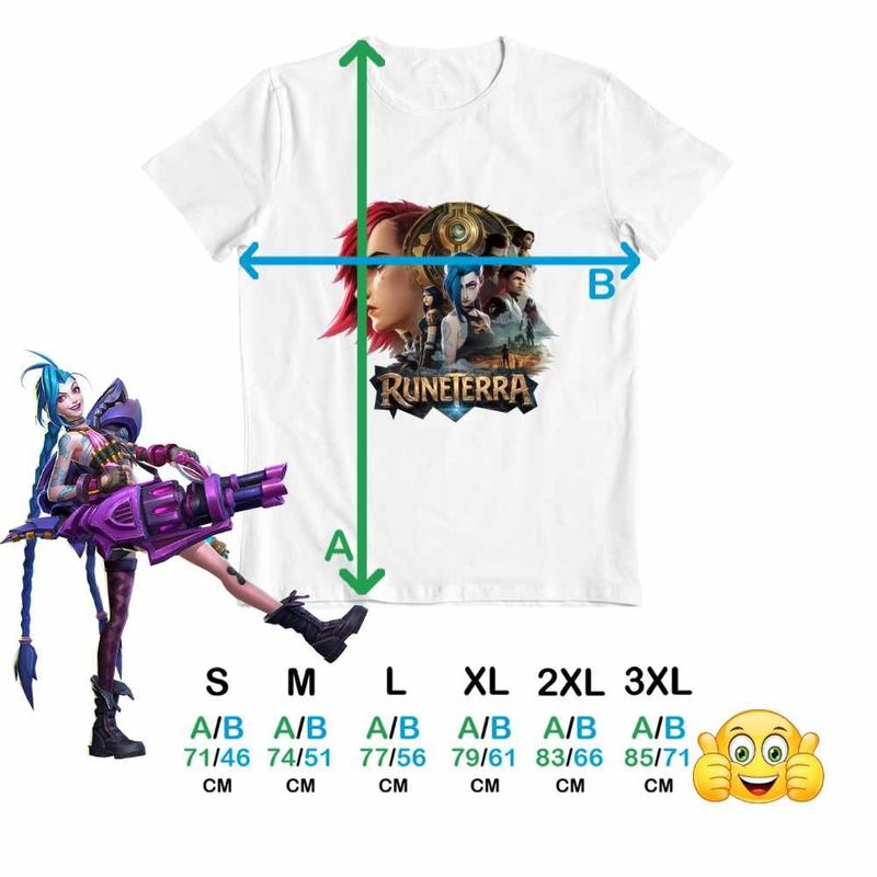 Fashion, accesorii si bijuterii - Barbati - Imbracaminte - Tricouri si bluze barbati - Tricou Barbati Runeterra Jinx Vi Arcane, alb, marime 2XL - Infinity.ro