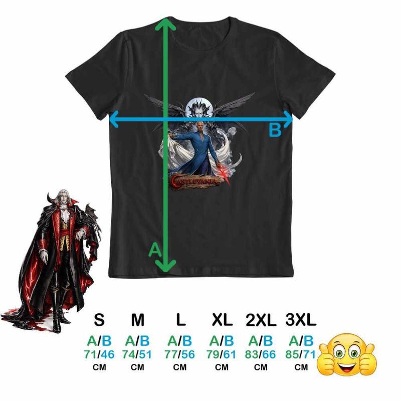 Fashion, accesorii si bijuterii - Barbati - Imbracaminte - Tricouri si bluze barbati - Tricou Barbati Castlevania Isaac Dracula Demon, negru, marime L - Infinity.ro
