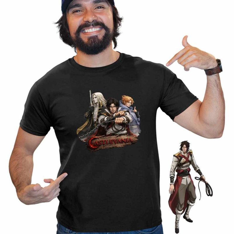 Fashion, accesorii si bijuterii - Barbati - Imbracaminte - Tricouri si bluze barbati - Tricou Barbati Castlevania Fantasy Vampire Hunters, negru, marime XL - Infinity.ro