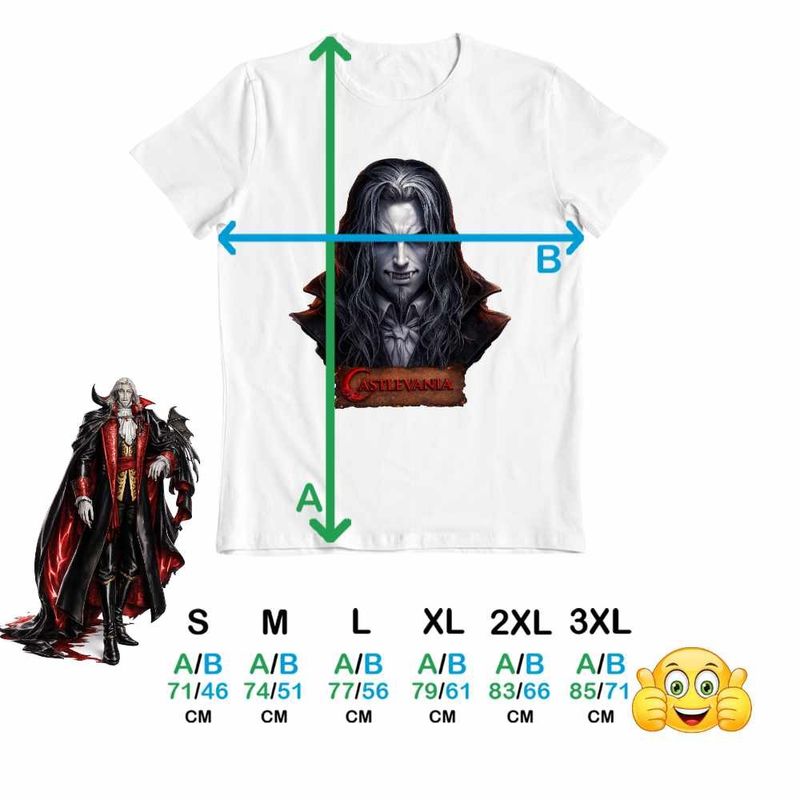 Fashion, accesorii si bijuterii - Barbati - Imbracaminte - Tricouri si bluze barbati - Tricou Barbati Castlevania Dracula Gothic Horror, alb, marime XL - Infinity.ro