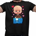 Fashion, accesorii si bijuterii - Barbati - Imbracaminte - Tricouri si bluze barbati - Tricou Barbati Boss Baby Ciocolata Valentines Day, negru, marime XL - Infinity.ro