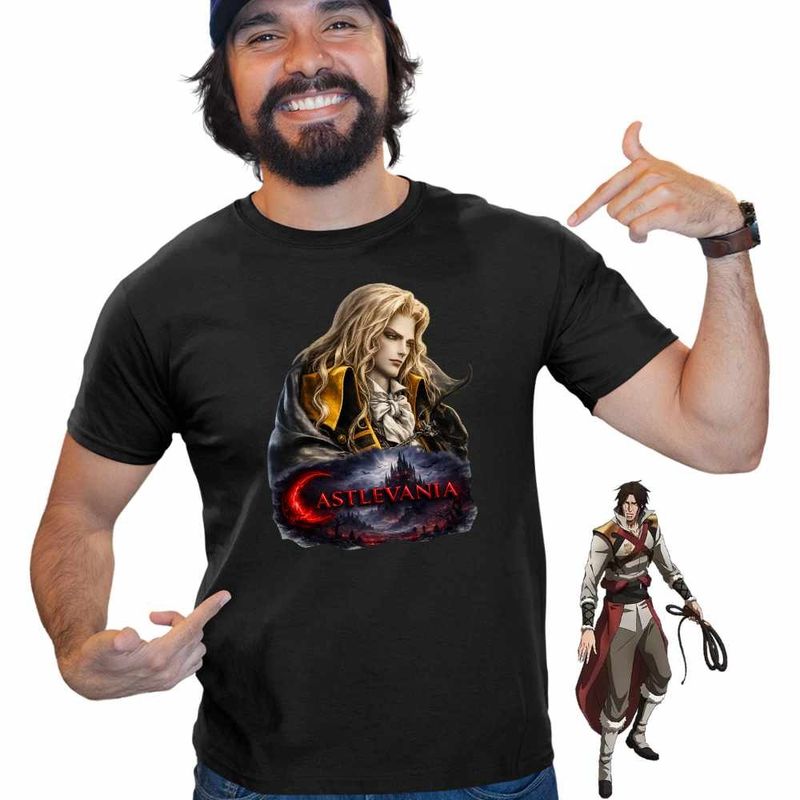 Fashion, accesorii si bijuterii - Barbati - Imbracaminte - Tricouri si bluze barbati - Tricou Barbati Castlevania Dracula Alucard, negru, marime 3XL - Infinity.ro
