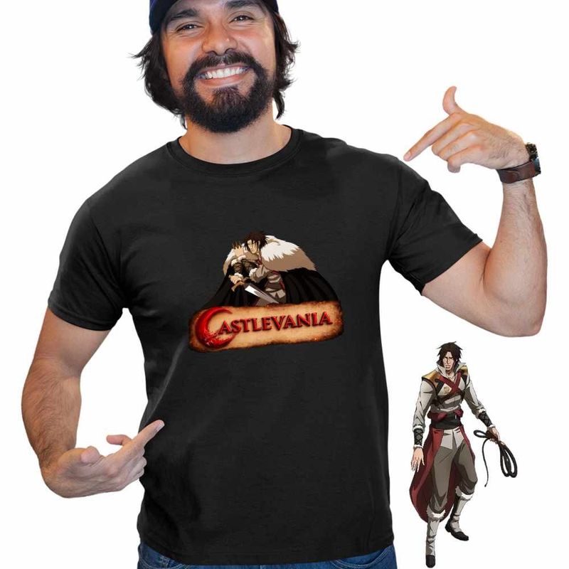 Fashion, accesorii si bijuterii - Barbati - Imbracaminte - Tricouri si bluze barbati - Tricou Barbati Castlevania Trevor Belmont, negru, marime L - Infinity.ro