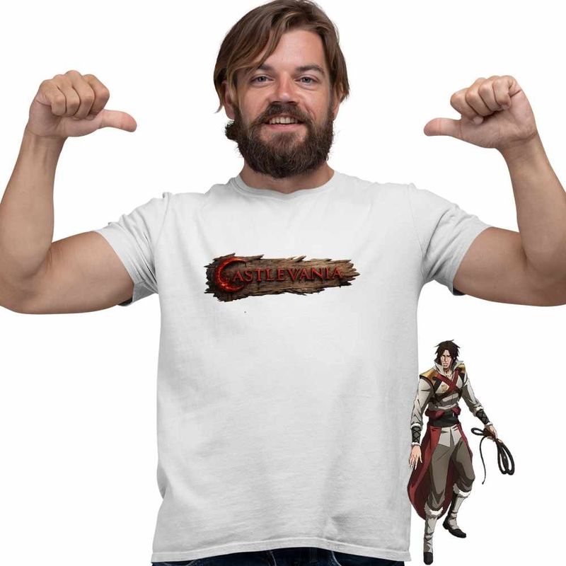 Fashion, accesorii si bijuterii - Barbati - Imbracaminte - Tricouri si bluze barbati - Tricou Barbati Castlevania Years of Shadows, alb, marime XL - Infinity.ro