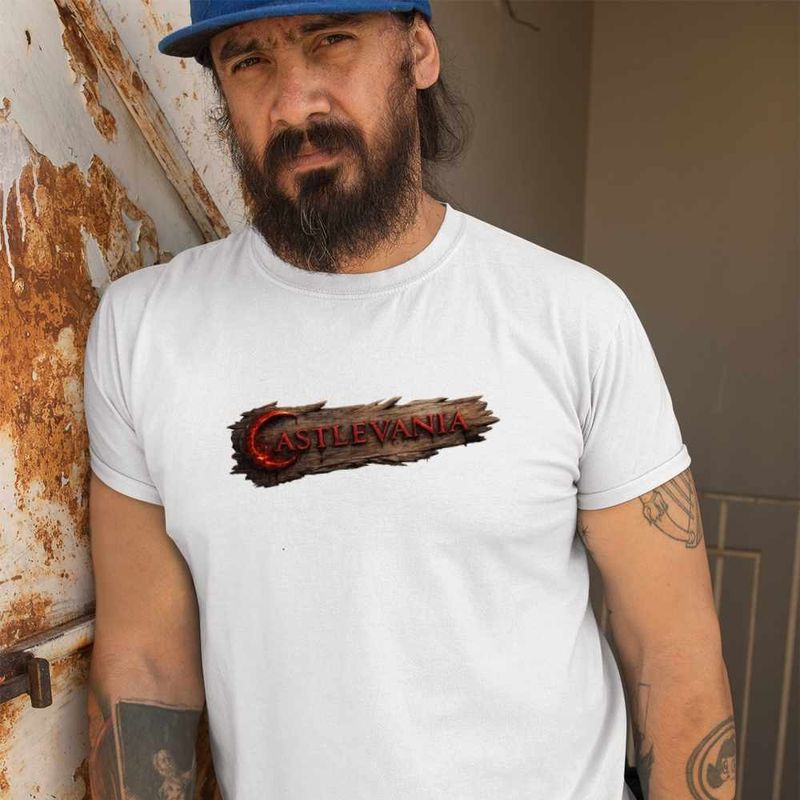 Fashion, accesorii si bijuterii - Barbati - Imbracaminte - Tricouri si bluze barbati - Tricou Barbati Castlevania Years of Shadows, alb, marime XL - Infinity.ro