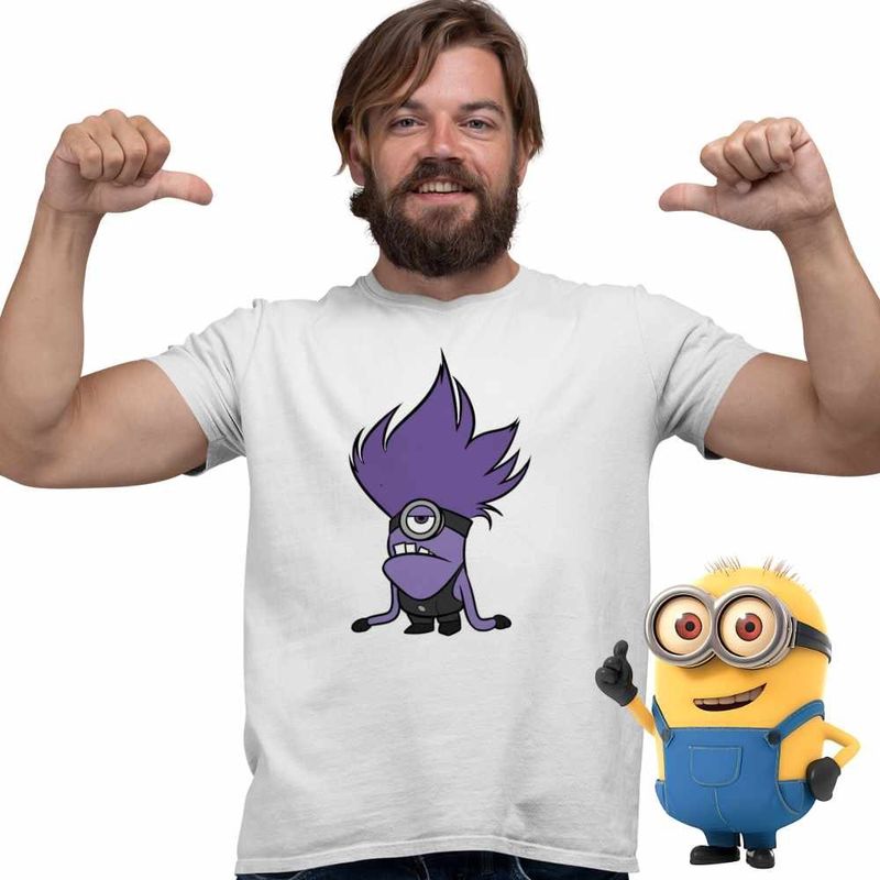 Fashion, accesorii si bijuterii - Barbati - Imbracaminte - Tricouri si bluze barbati - Tricou Barbati Bad Minion Despicable Minions, alb, marime 2XL - Infinity.ro