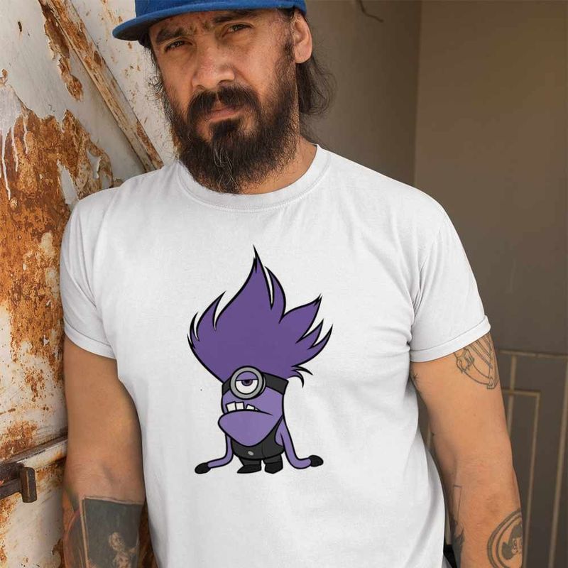 Fashion, accesorii si bijuterii - Barbati - Imbracaminte - Tricouri si bluze barbati - Tricou Barbati Bad Minion Despicable Minions, alb, marime 2XL - Infinity.ro