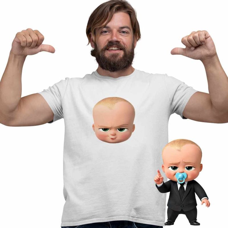 Fashion, accesorii si bijuterii - Barbati - Imbracaminte - Tricouri si bluze barbati - Tricou Barbati Baby Boss Alpha Kid, alb, marime XL - Infinity.ro