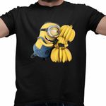 Fashion, accesorii si bijuterii - Barbati - Imbracaminte - Tricouri si bluze barbati - Tricou Barbati Minions Banana Despicable, negru, marime S - Infinity.ro