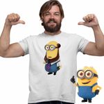 Fashion, accesorii si bijuterii - Barbati - Imbracaminte - Tricouri si bluze barbati - Tricou Barbati Minions Filozof Profesor Despicable, alb, marime S - Infinity.ro