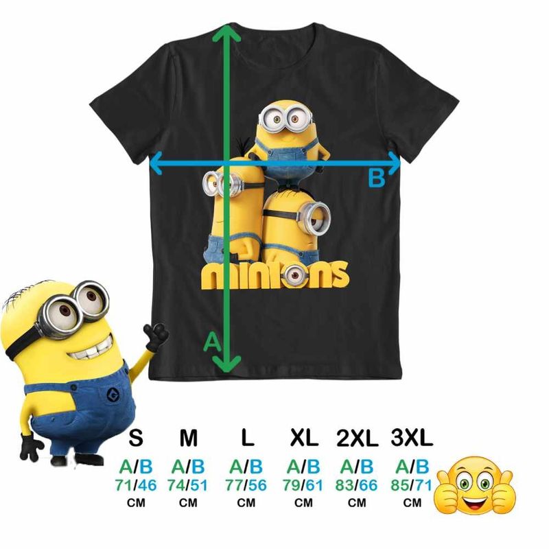 Fashion, accesorii si bijuterii - Barbati - Imbracaminte - Tricouri si bluze barbati - Tricou Barbati Minions Team Despicable Minioni, negru, marime 3XL - Infinity.ro