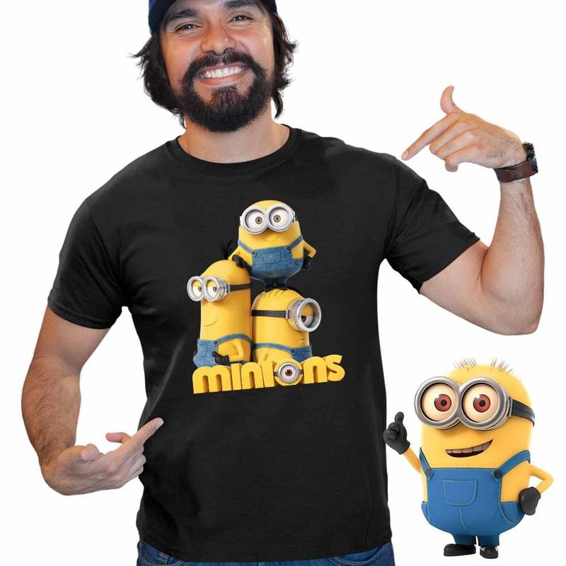 Fashion, accesorii si bijuterii - Barbati - Imbracaminte - Tricouri si bluze barbati - Tricou Barbati Minions Team Despicable Minioni, negru, marime 3XL - Infinity.ro