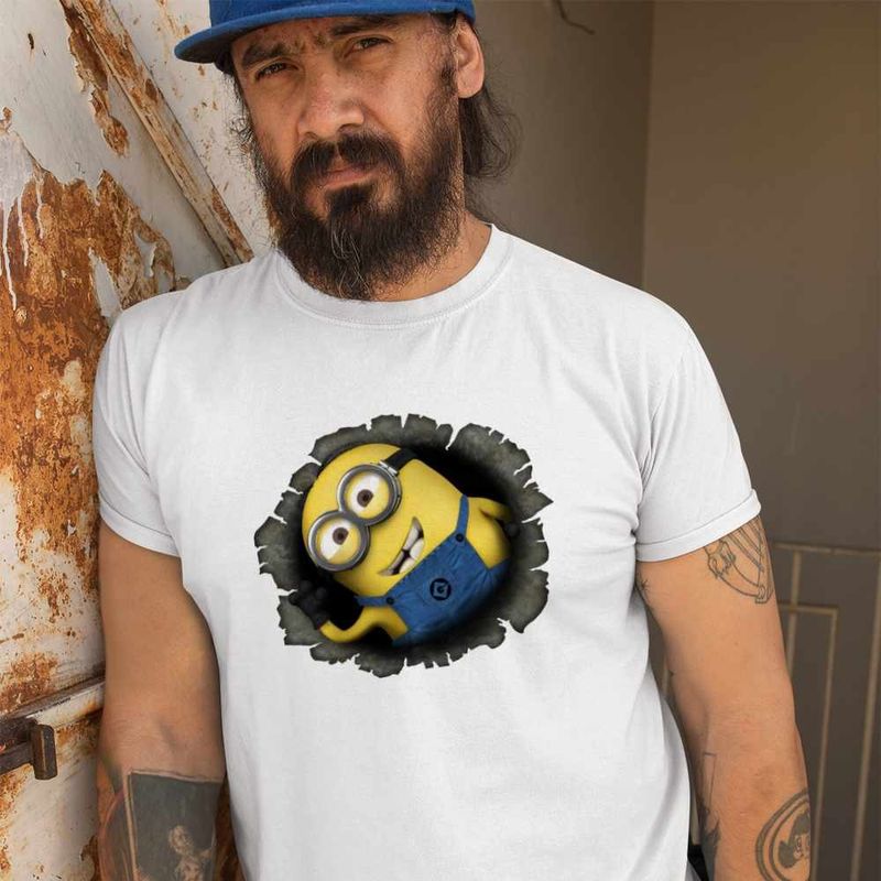 Fashion, accesorii si bijuterii - Barbati - Imbracaminte - Tricouri si bluze barbati - Tricou Barbati Minions Pop-up Despicable, alb, marime 3XL - Infinity.ro