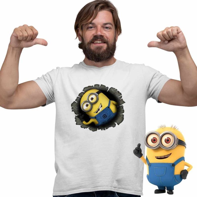 Fashion, accesorii si bijuterii - Barbati - Imbracaminte - Tricouri si bluze barbati - Tricou Barbati Minions Pop-up Despicable, alb, marime 3XL - Infinity.ro
