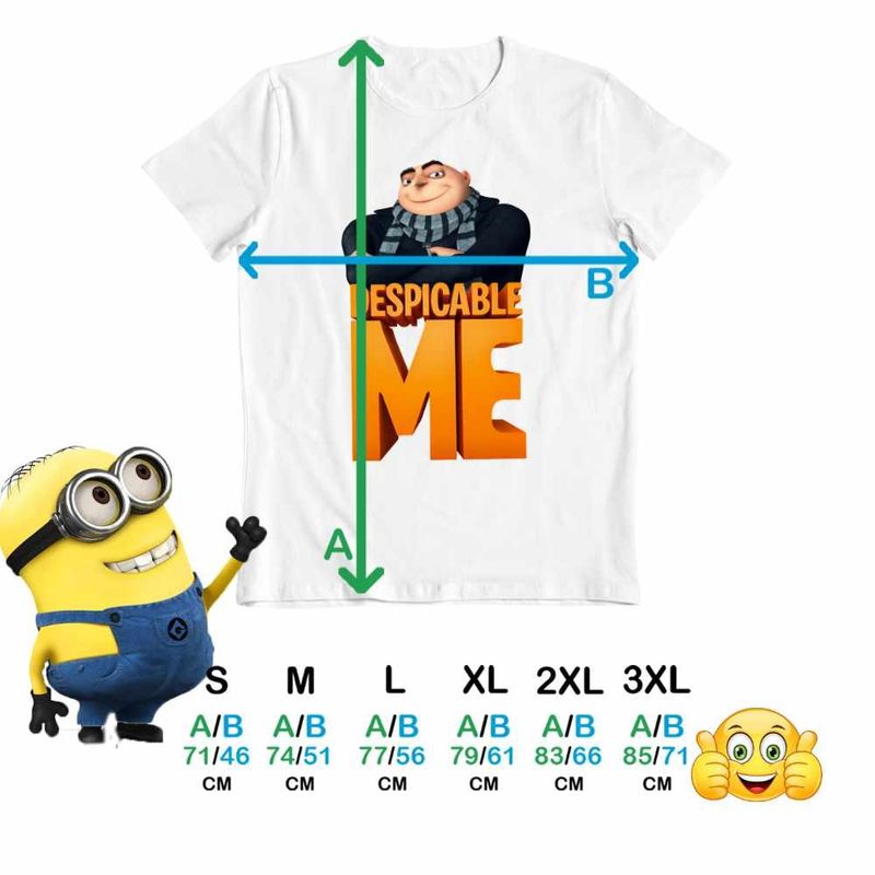 Fashion, accesorii si bijuterii - Barbati - Imbracaminte - Tricouri si bluze barbati - Tricou Barbati Despicable Me Gru Minions, alb, marime 3XL - Infinity.ro